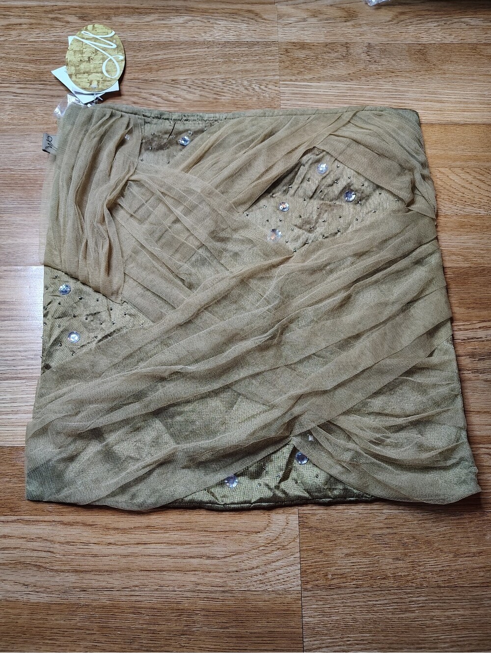 Olive Gold Decorative Throw Pillow Cover